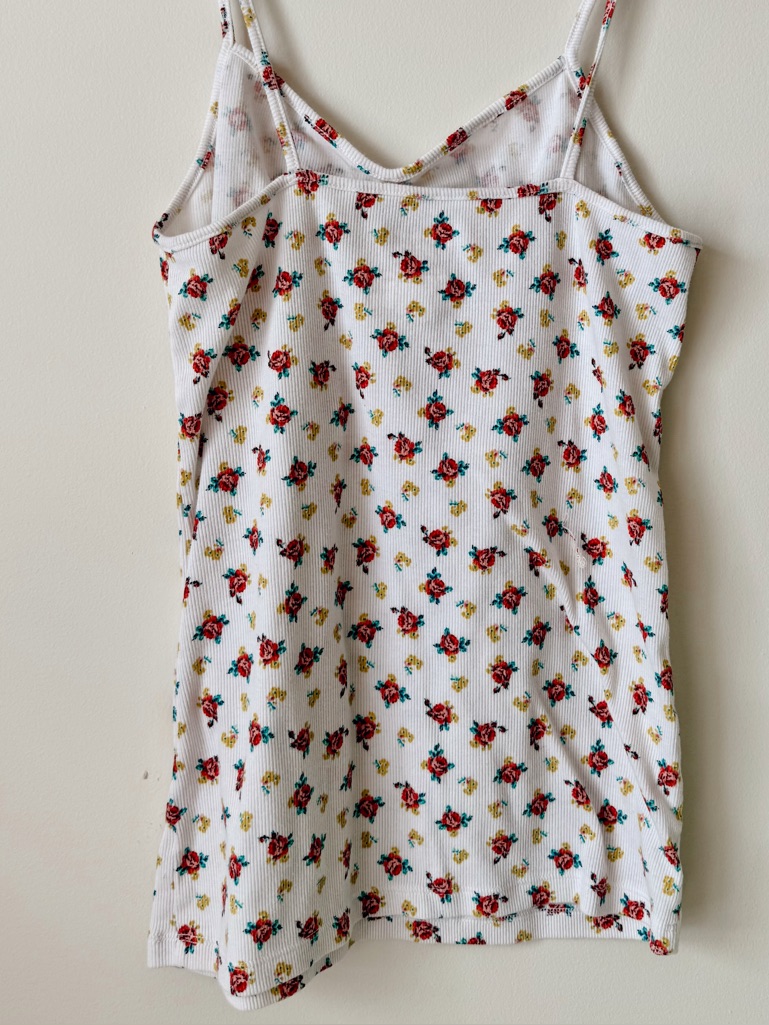 Floral Y2k Ribbed Cami Tank